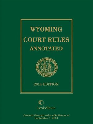 cover image of Wyoming Court Rules Annotated